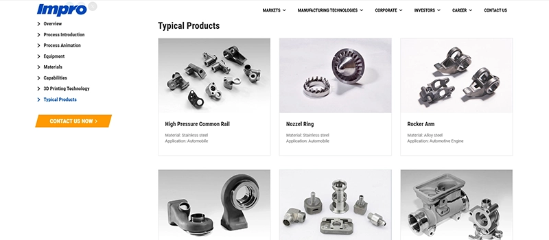 Dalian Zhongsheng Metal Products 10 World’s Best Sand Casting Manufacturers & Brands Impro Industries (China & USA)