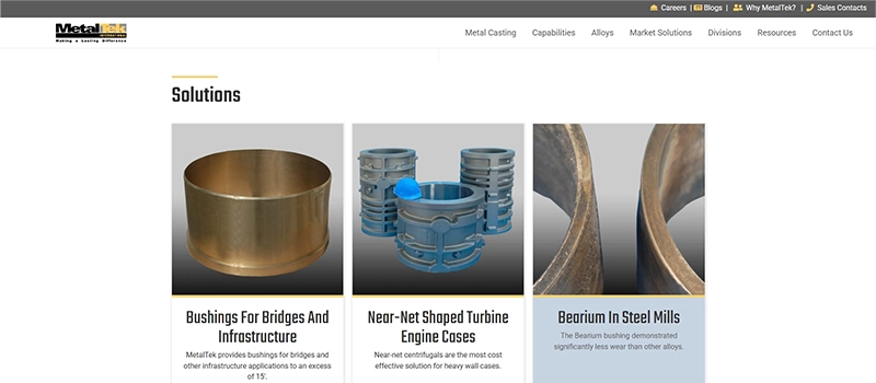 Dalian Zhongsheng Metal Products 10 World’s Best Sand Casting Manufacturers & Brands MetalTek International (USA)