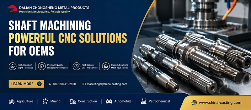 Dalian Zhongsheng Metal Products Shaft Machining Powerful CNC Solutions for OEMs