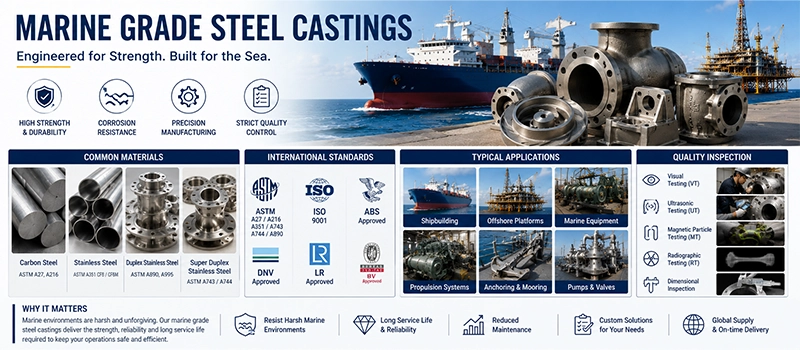 Dalian Zhongsheng Metal Products Applications of Marine Grade Steel Castings