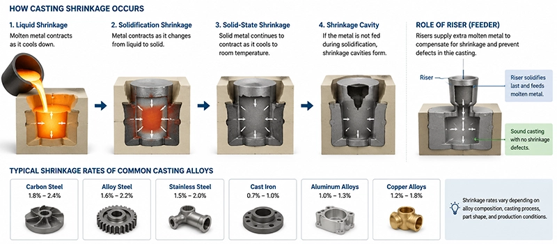 Dalian Zhongsheng Metal Products Casting Shrinkage of Alloys Casting Shrinkage Rates of Common Alloys
