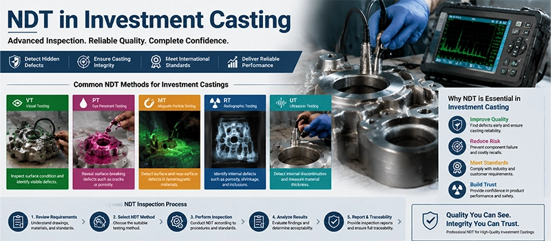 Dalian Zhongsheng Metal Products Common Defects Detected by NDT in Investment Casting
