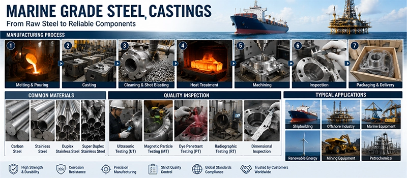 Dalian Zhongsheng Metal Products Common Materials Used for Marine Grade Steel Castings