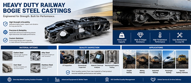 Dalian Zhongsheng Metal Products Common Types of Heavy Duty Railway Bogie Steel Castings