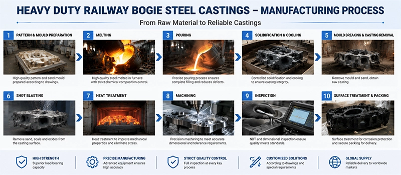 Dalian Zhongsheng Metal Products Why Steel Castings Are Used for Heavy Duty Railway Bogies