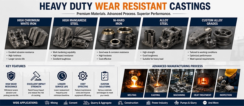 Dalian Zhongsheng Metal Products Common Applications of Heavy Duty Wear Resistant Castings